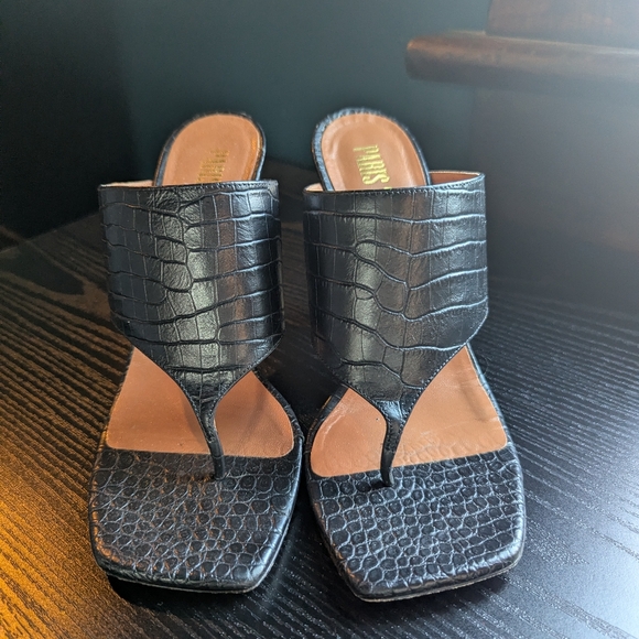 Paris Texas Croc Embossed Sandals - Picture 5 of 9